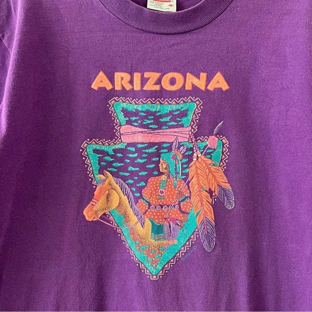 Vintage Single Stitch Purple Arizona Native Ameri… - image 4