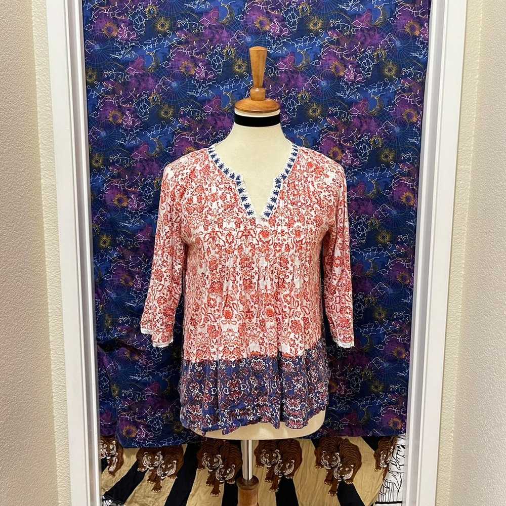 Lovely casual embroidered boho top - image 2