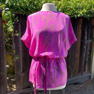 NWOT Rebecca Taylor Pink Silk Blouse