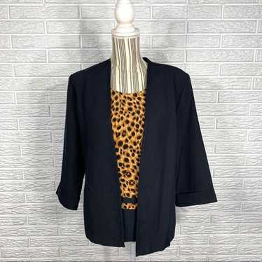 Vtg Kathie Lee Collection Leopard Top