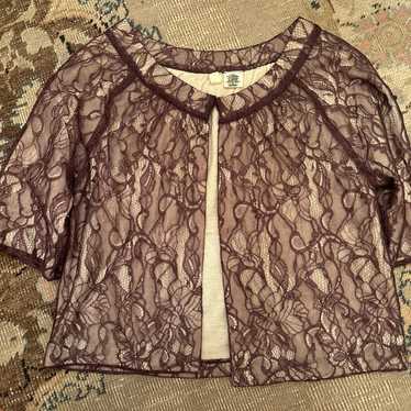 Vintage Y2K Anthropologie Moth lace sweater medium