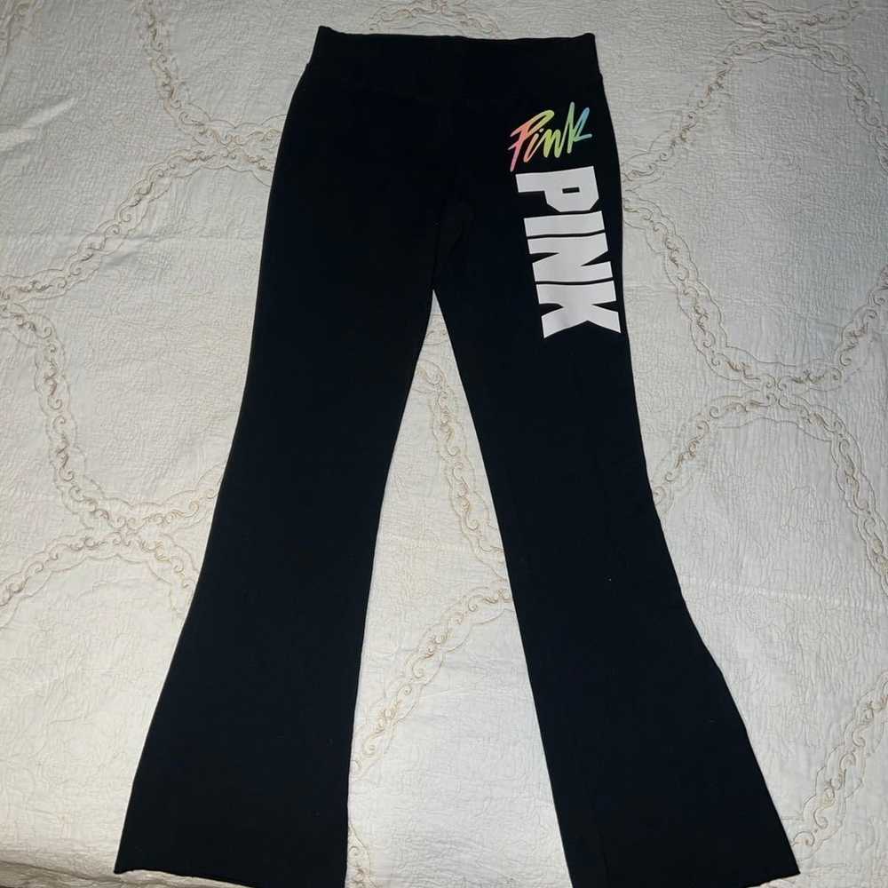 VS PINK HTF RARE Vintage NEON Rainbow pants - image 1