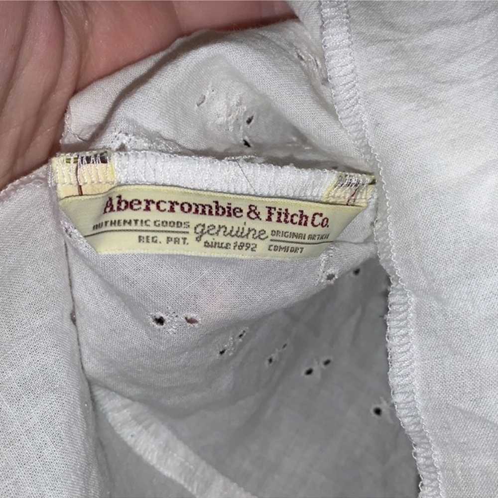 Vintage 90’s Abercrombie & Fitch White Eyelet V-N… - image 11