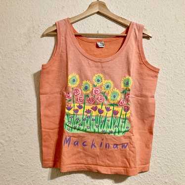 Vintage Tank Top in Salmon Pink - Womens size Med… - image 1