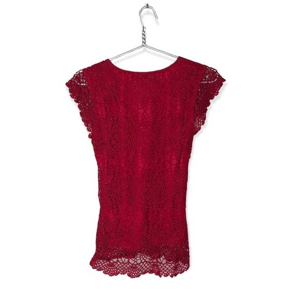 Vintage Crochet Knit Fairy Grunge Top - image 3