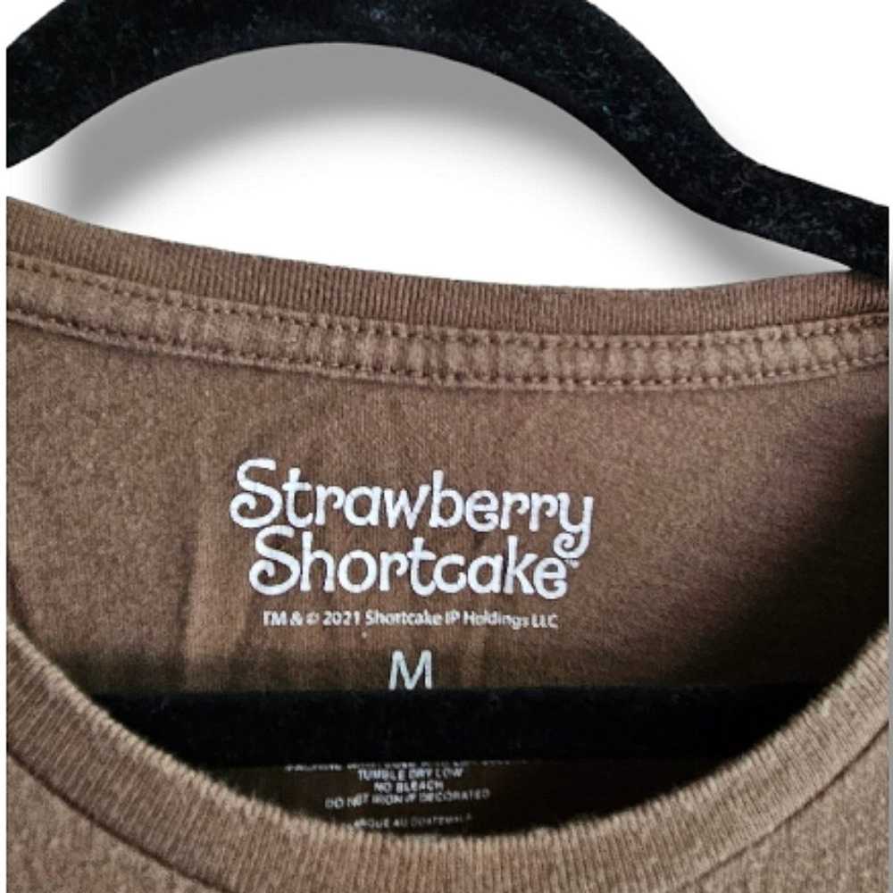 Vintage 90s Strawberry Shortcake Brown Y2K Graphi… - image 2