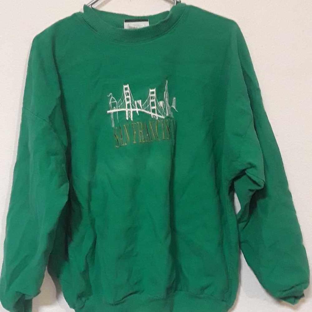 VTG. EMBROIDERED SAN FRANCISCO COTTONTOPS SZ. MED… - image 1