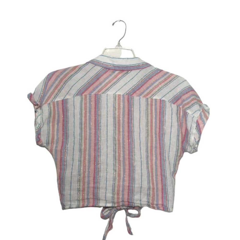 Vintage Havana Lurex Linen Crop top Medium - image 5