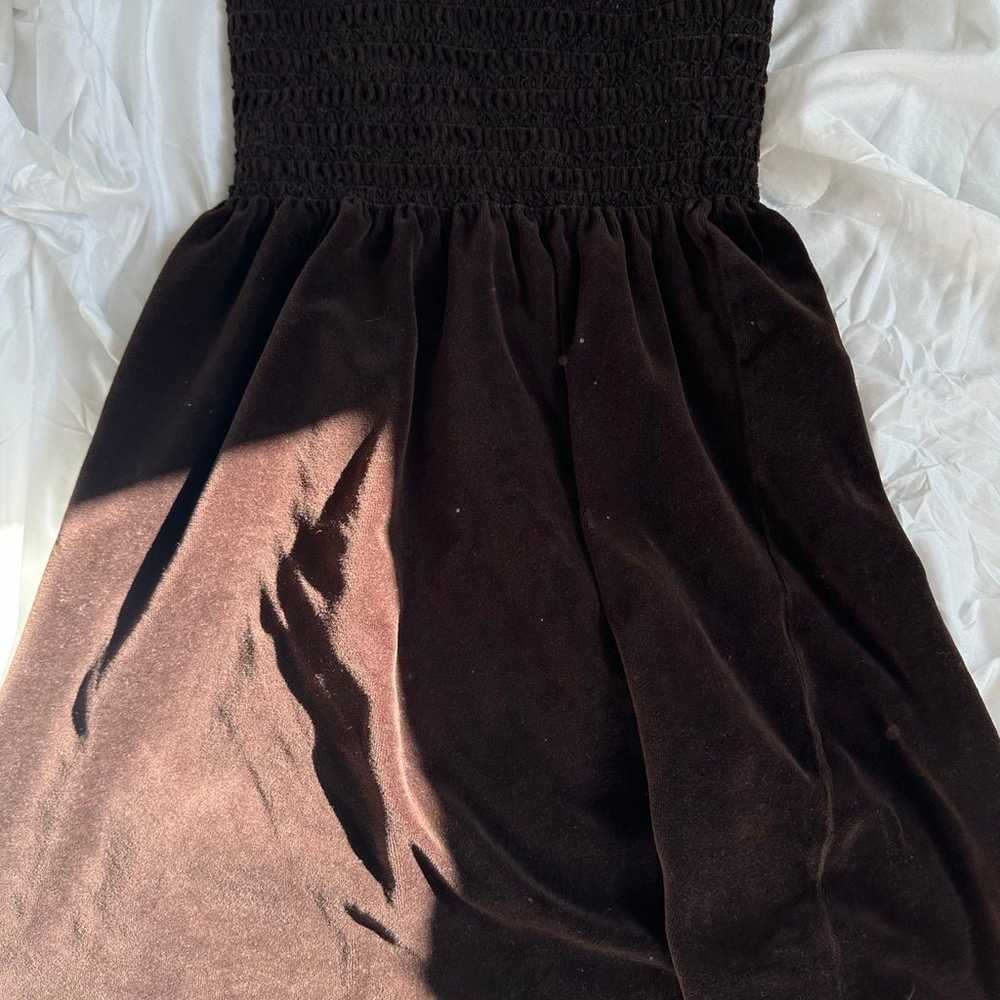 VINTAGE JUICY COUTURE CHOCOLATE BROWN VELOUR DRES… - image 2