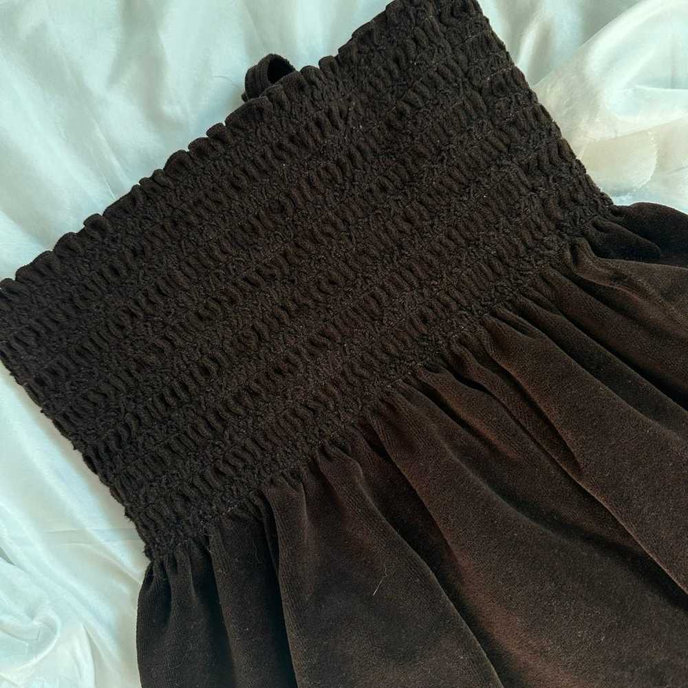 VINTAGE JUICY COUTURE CHOCOLATE BROWN VELOUR DRES… - image 3