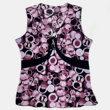 Y2K Abstract Purple Top