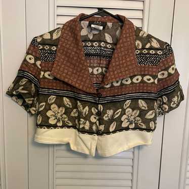 Vintage cropped blouse - image 1