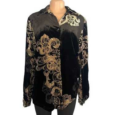 Pendleton Vintage Black Velvet Long Sleeve Button 