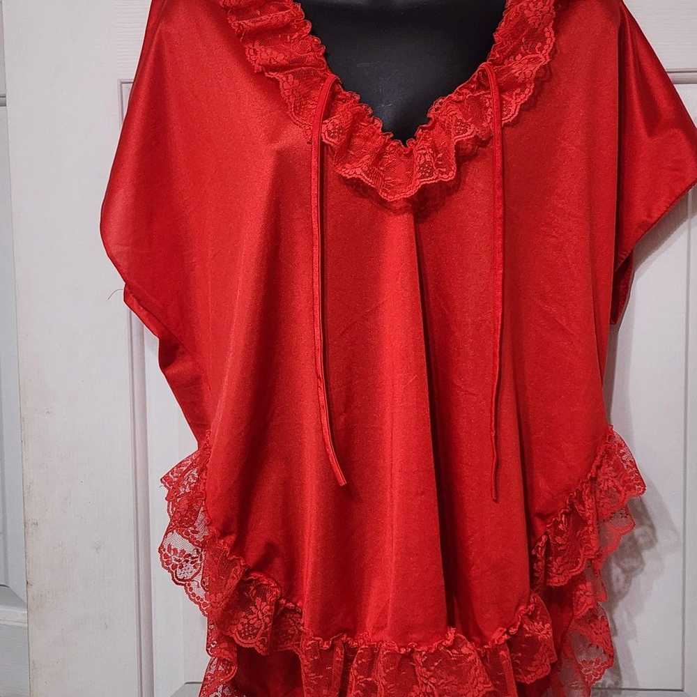 JCPenny True Vintage Red With Lace Detail Lingeri… - image 2