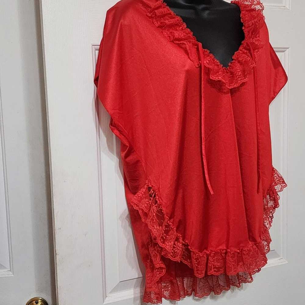 JCPenny True Vintage Red With Lace Detail Lingeri… - image 3