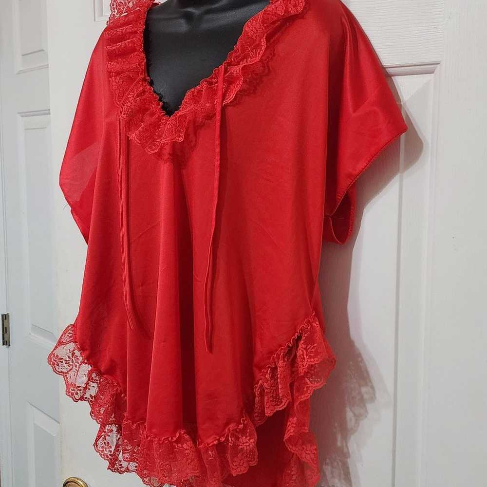 JCPenny True Vintage Red With Lace Detail Lingeri… - image 4