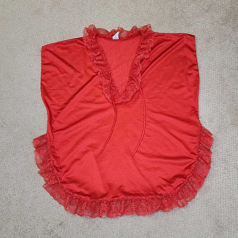 JCPenny True Vintage Red With Lace Detail Lingeri… - image 5