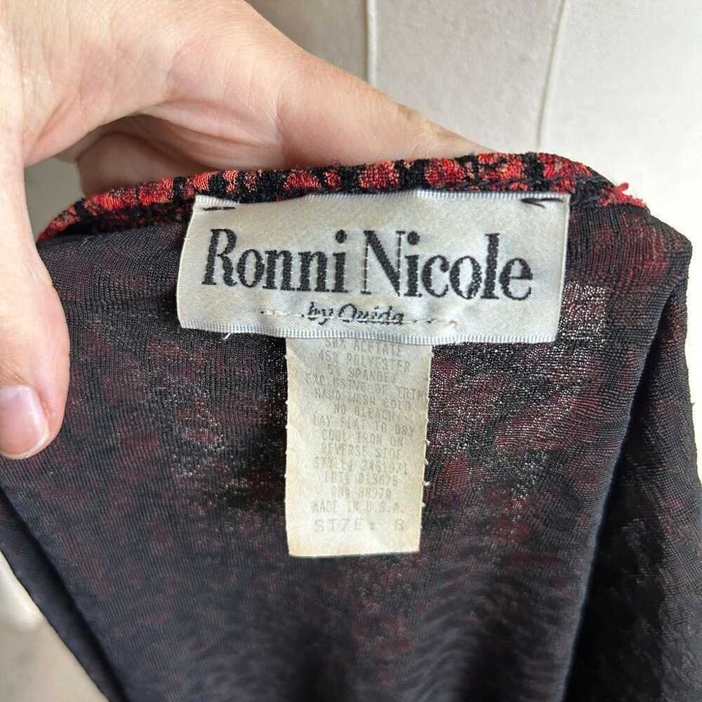 Ronni Nicole Vintage Red Textured Floral Tank Top… - image 3