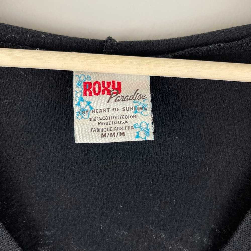 ROXY Vintage Y2K Black Multicolor Hearts Scoop Ne… - image 8