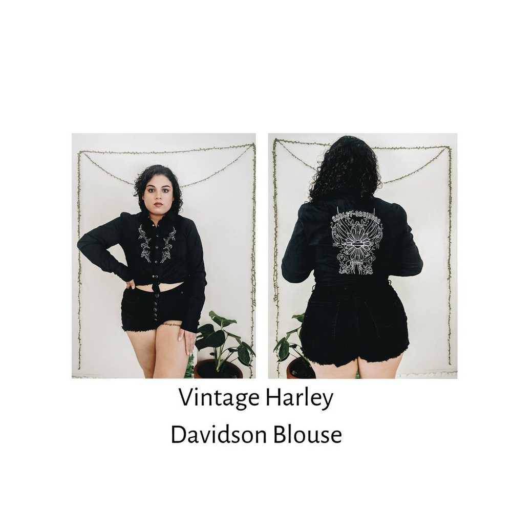 Vintage Harley Davidson Blouse - image 3