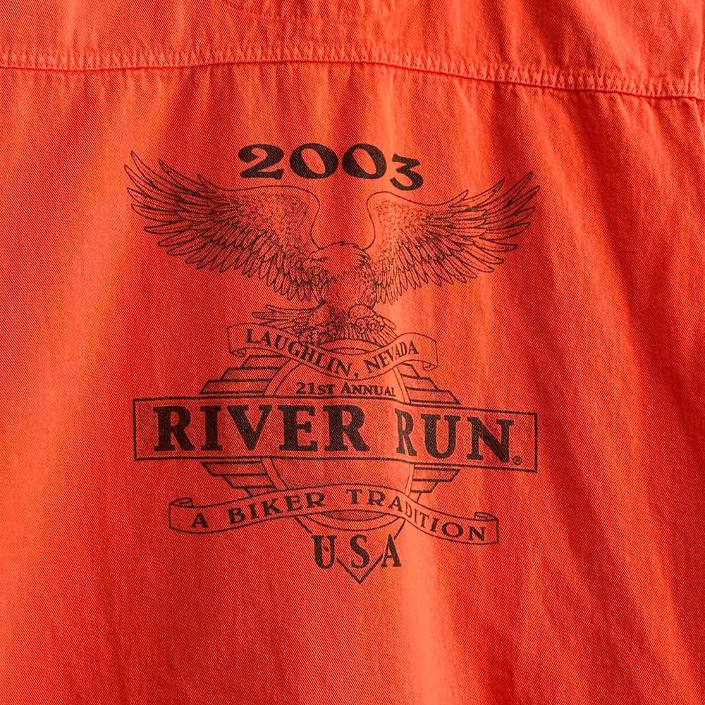 2003 River Run Sleeveless Biker Button Up Shirt D… - image 6