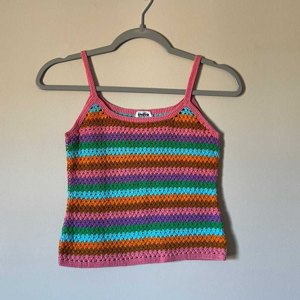 Colorful Knit Tank Top - image 1