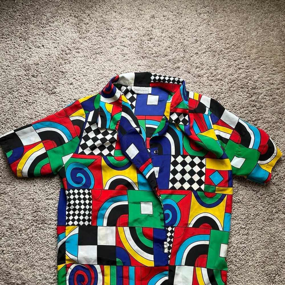 Y2K 90s Impressions Of California Colorblock Shirt - image 1