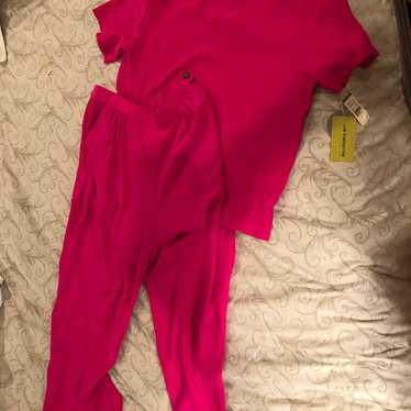 Beautiful vintage Fuschia silk Liz Claib - image 1