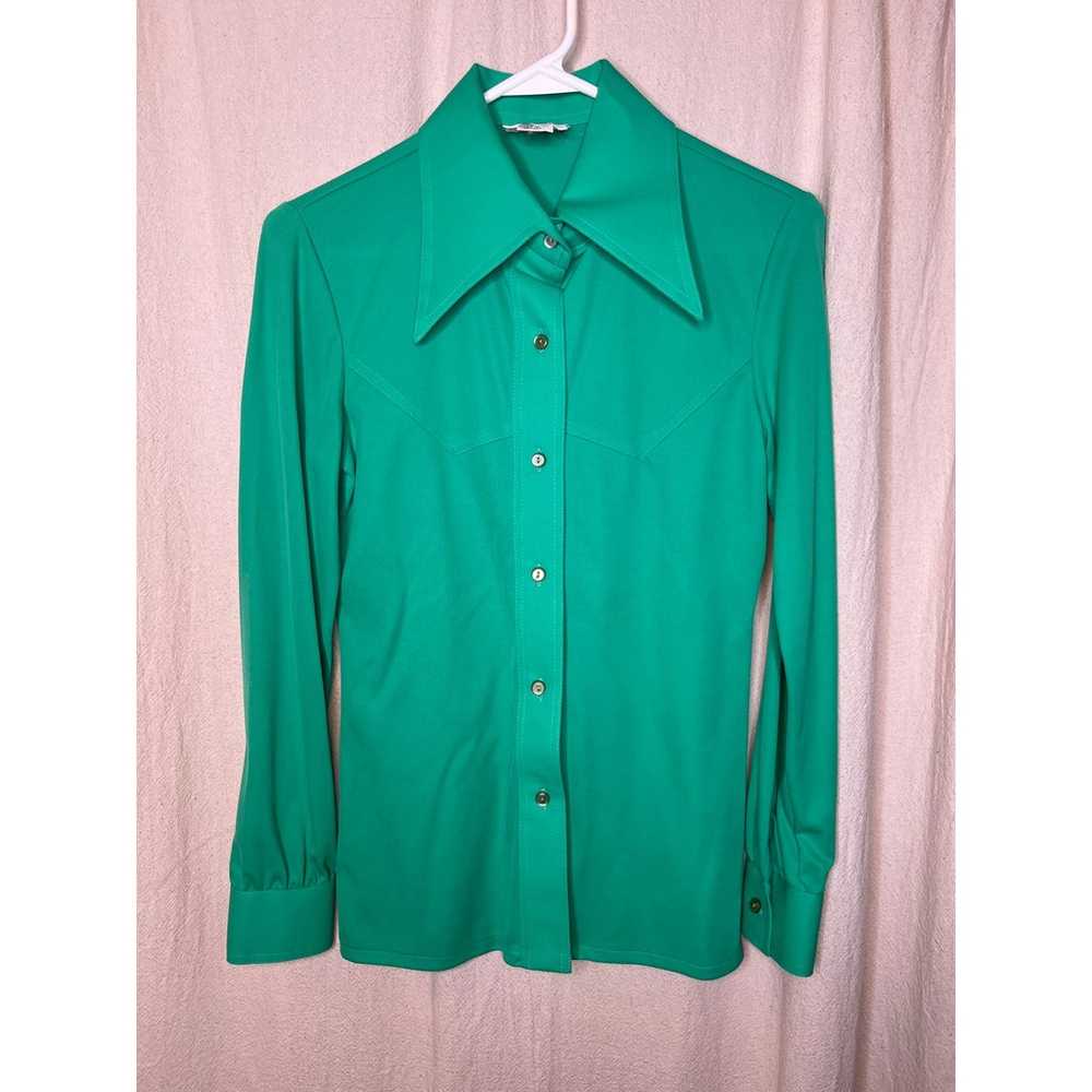 Vintage 1970s Zayre Kelly Green Western Rodeo Dag… - image 1