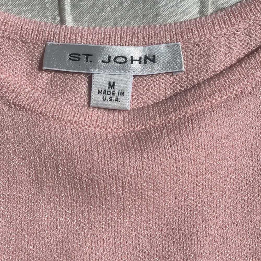 Vintage St John Pink Knit Tank Top Size Medium Li… - image 2