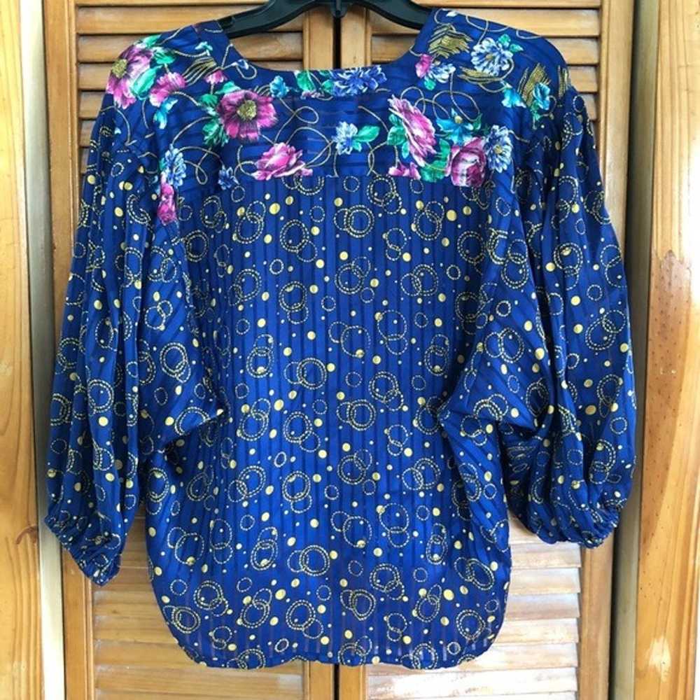 Vintage Diane Freis  Mixed Print Blouse - image 3