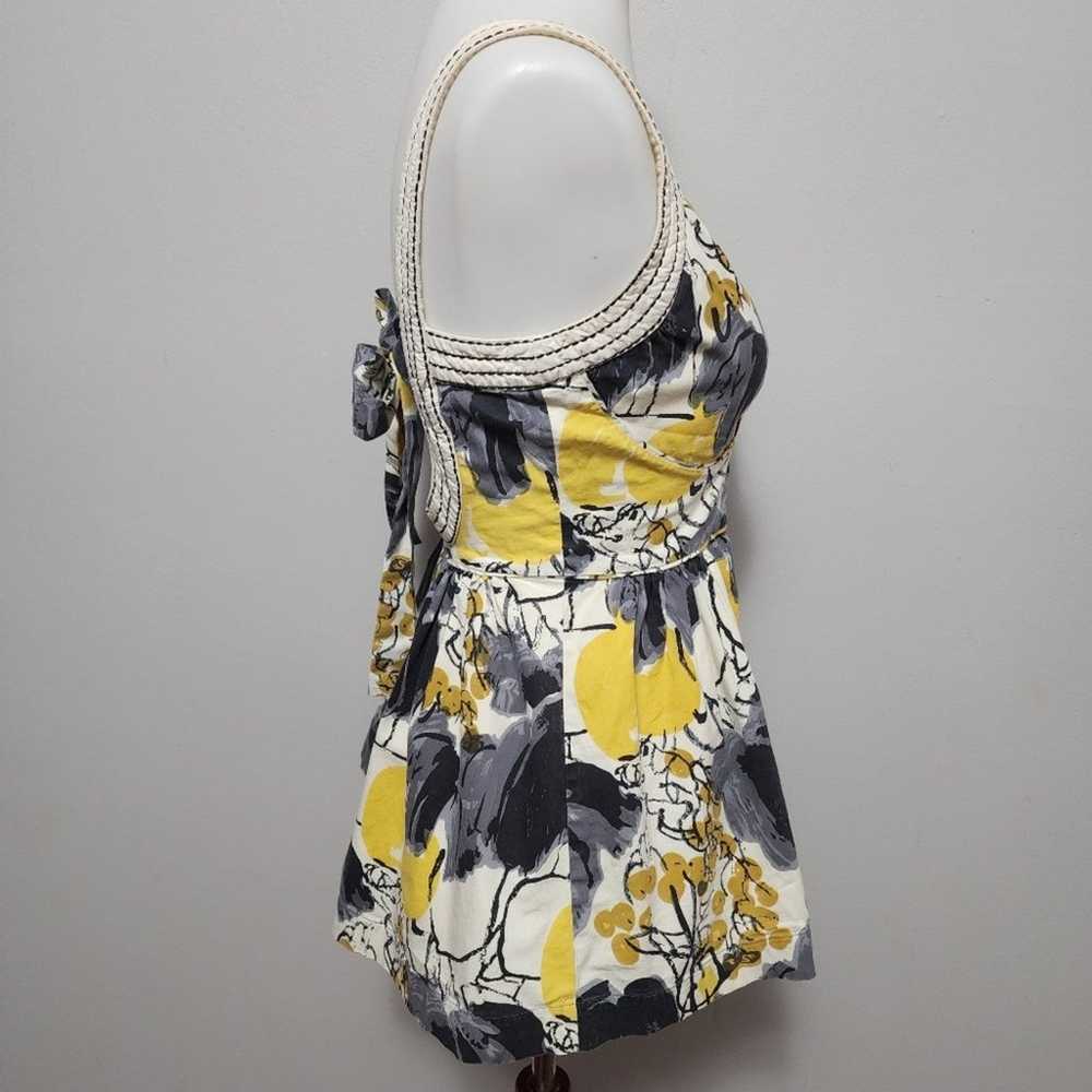 Anthropologie Viola Jessamine yellow & black flor… - image 3