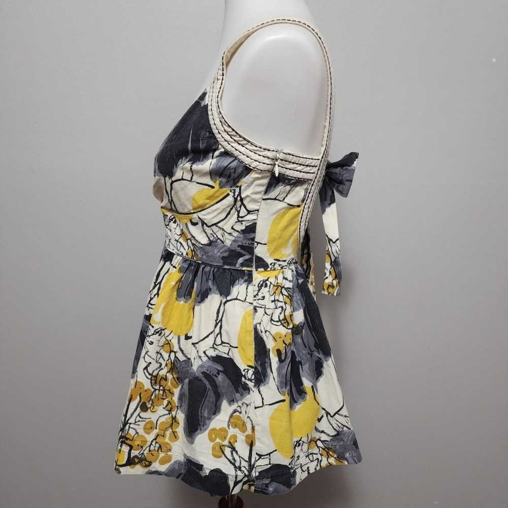 Anthropologie Viola Jessamine yellow & black flor… - image 4