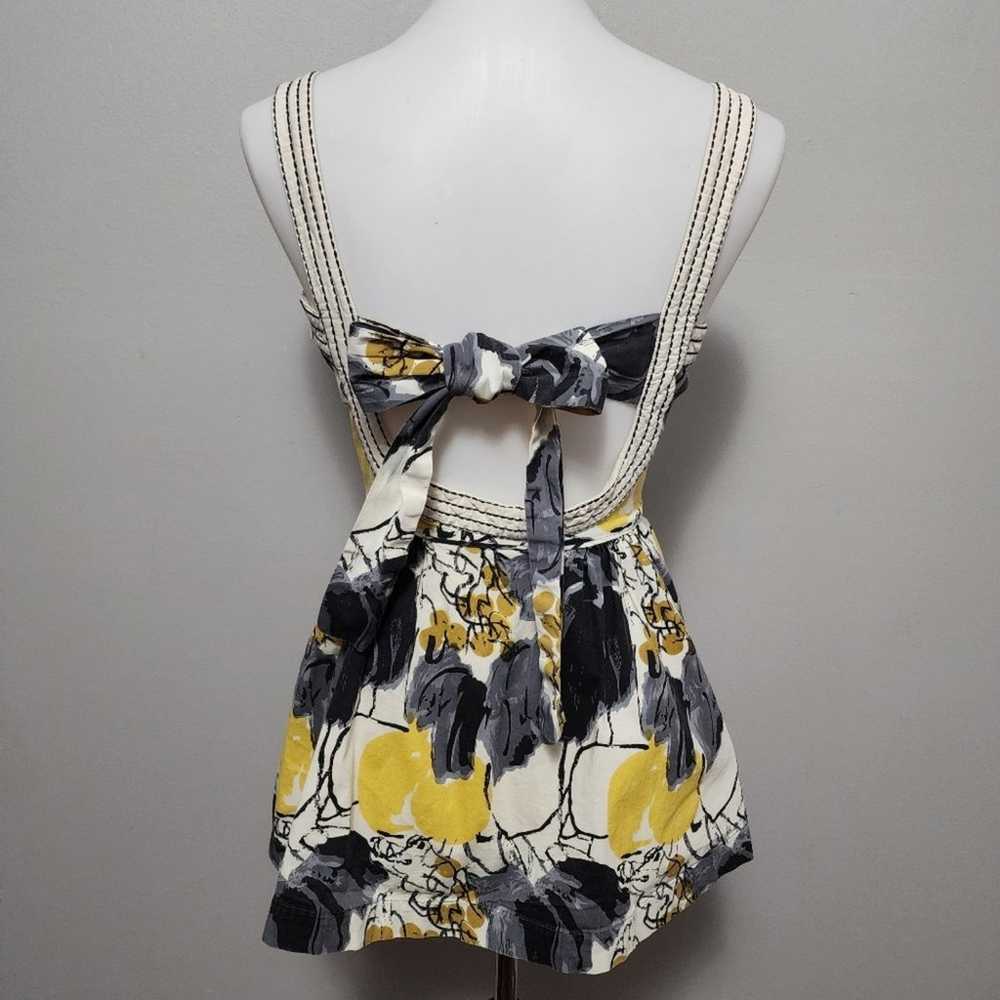 Anthropologie Viola Jessamine yellow & black flor… - image 5