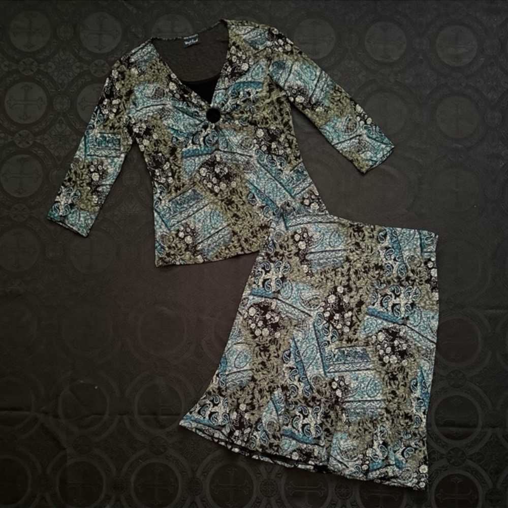 vintage y2k blouse and skirt set - image 1