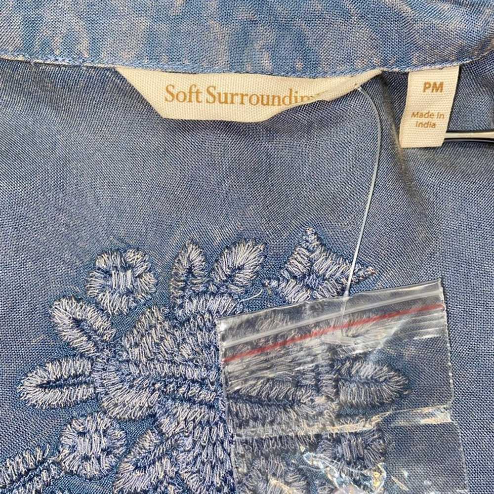 SOFT SURROUNDINGS Embroidered Button Front Roll-T… - image 12