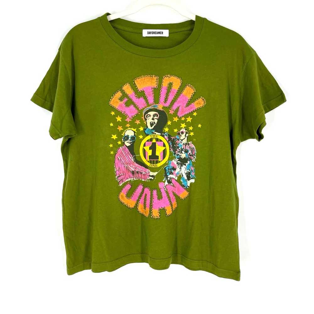 Daydreamer Elton John the One Solo Tee in Olive G… - image 5