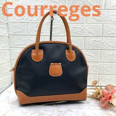 Easy to use! ❤️ Courreges handbag black brown lea… - image 1