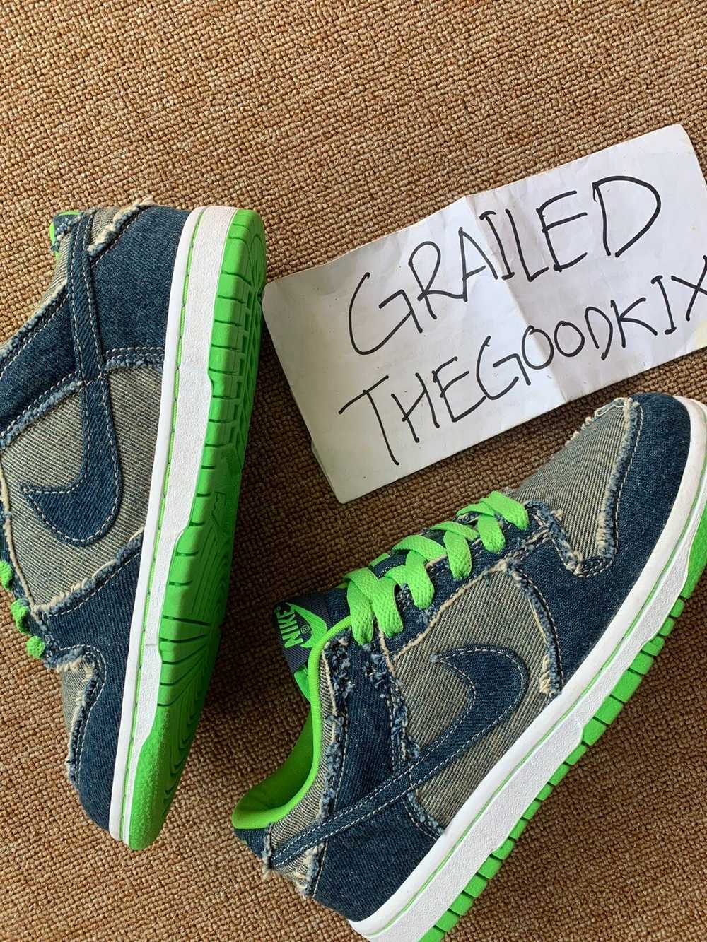 Nike RARE! Nike Dunk Low GS Hulk Denim Vintage De… - image 10