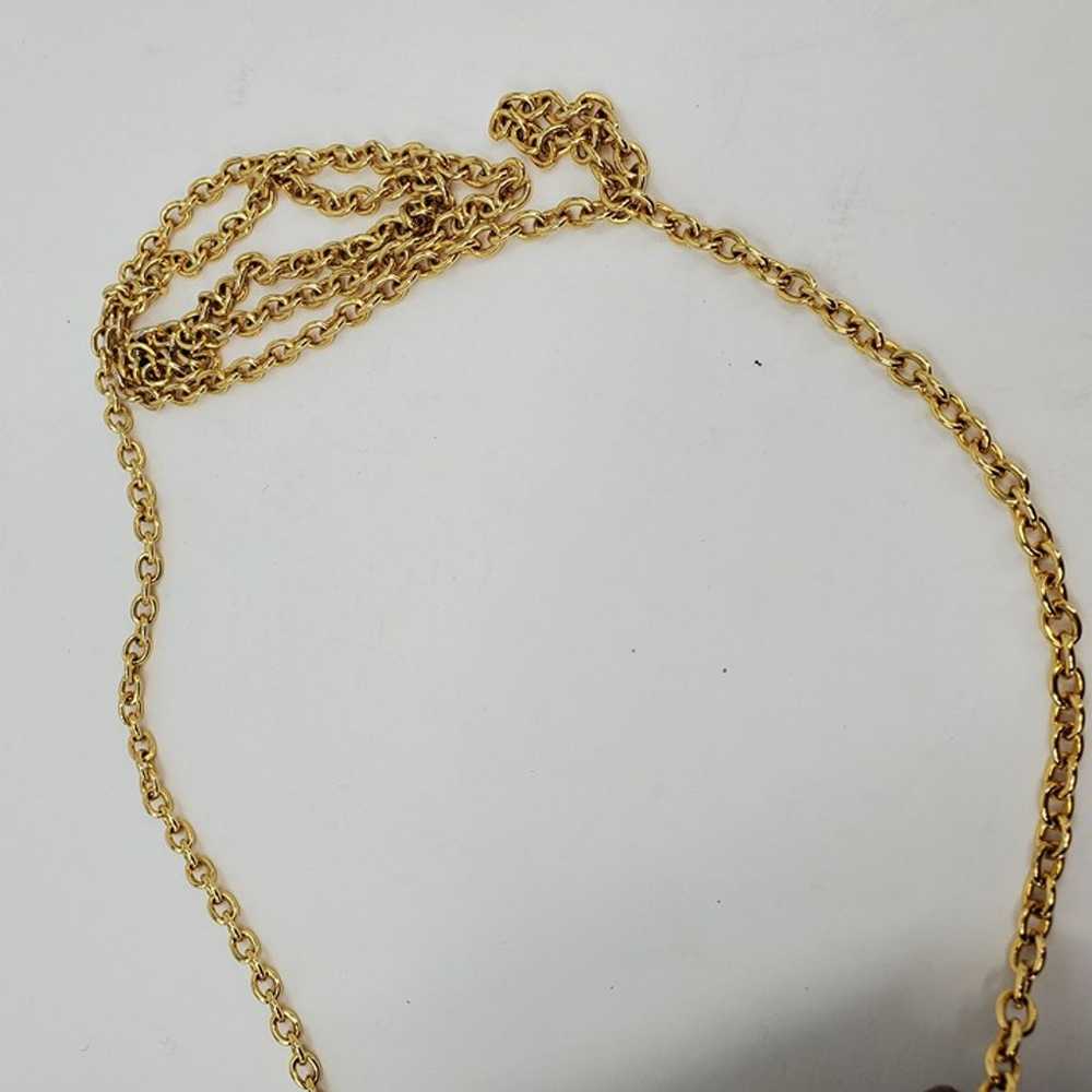 Vintage Jack Sprat Brown Suede Gold Jaguar Chain … - image 7