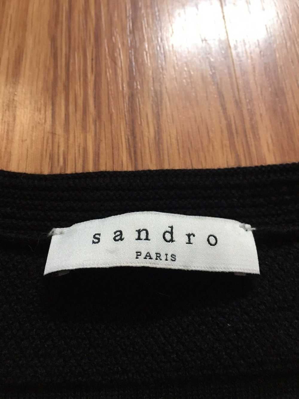 Sandro SANDRO Paris Black Knit Cotton Long Sleeve… - image 10