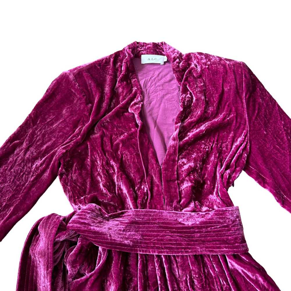 A.L.C. A.L.C. Kiera Dress Crushed Velvet Pink - image 8