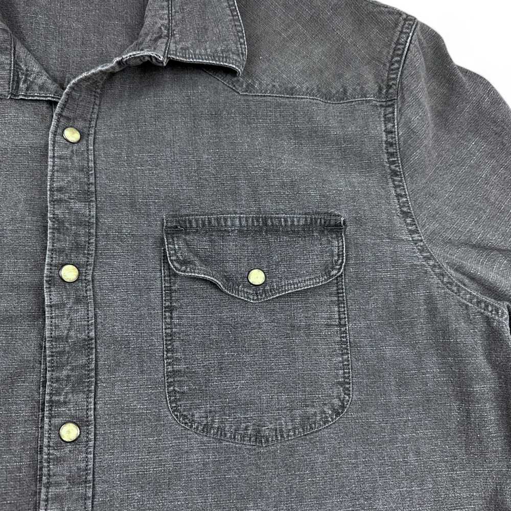 Lucky Brand Lucky Brand Western Shirt Gray Pearl … - image 3