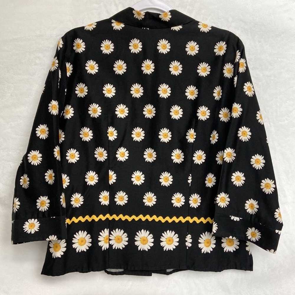 Vintage Sharon Young Daisy Flower long Sleeve Blo… - image 5