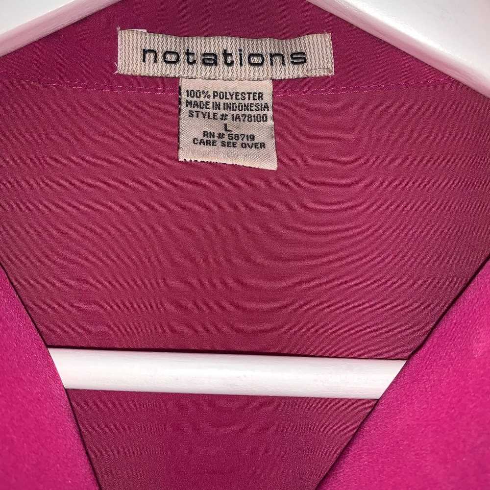 Notations button down pink dress shirt vintage si… - image 2