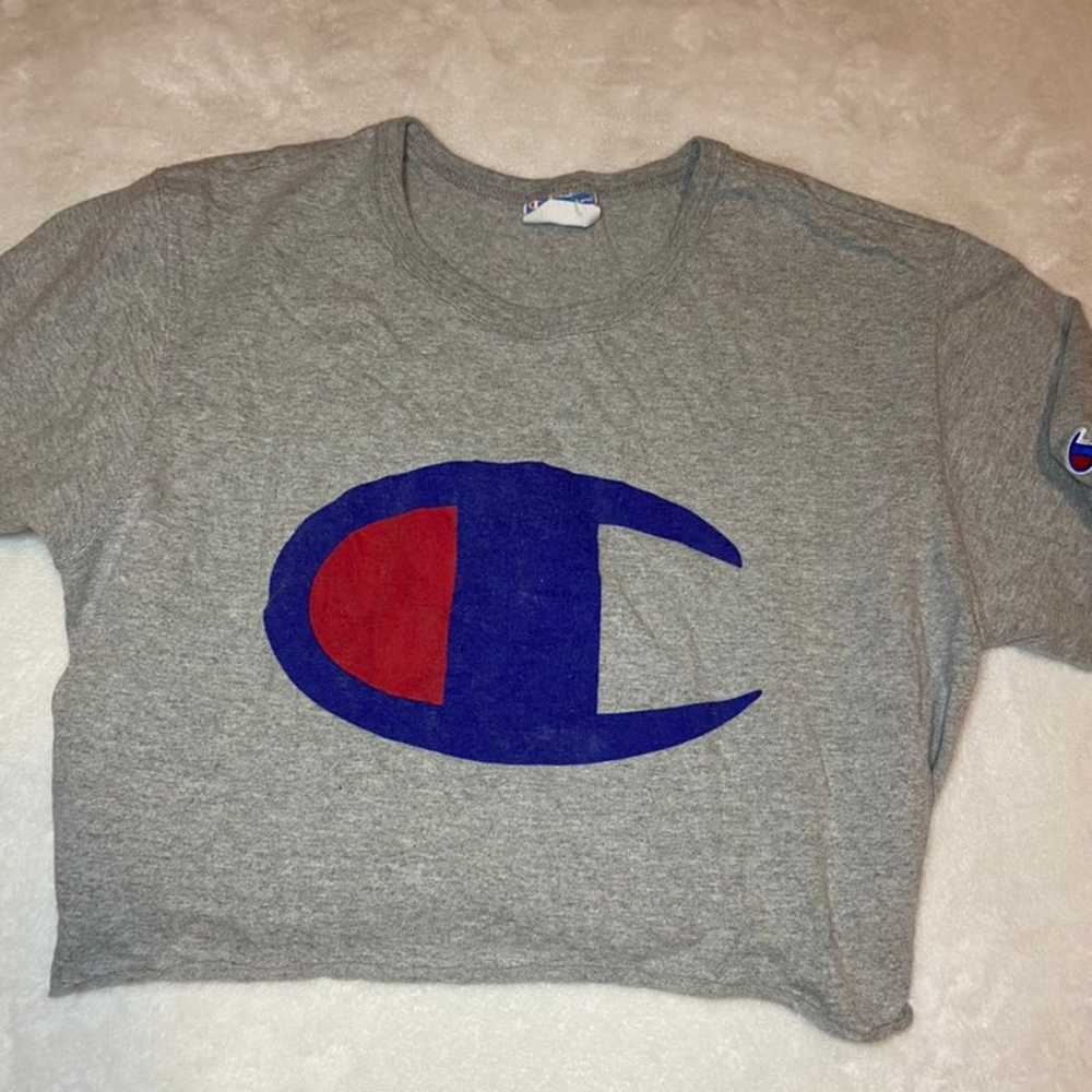 Vintage Champion Cropped Tshirt - image 1