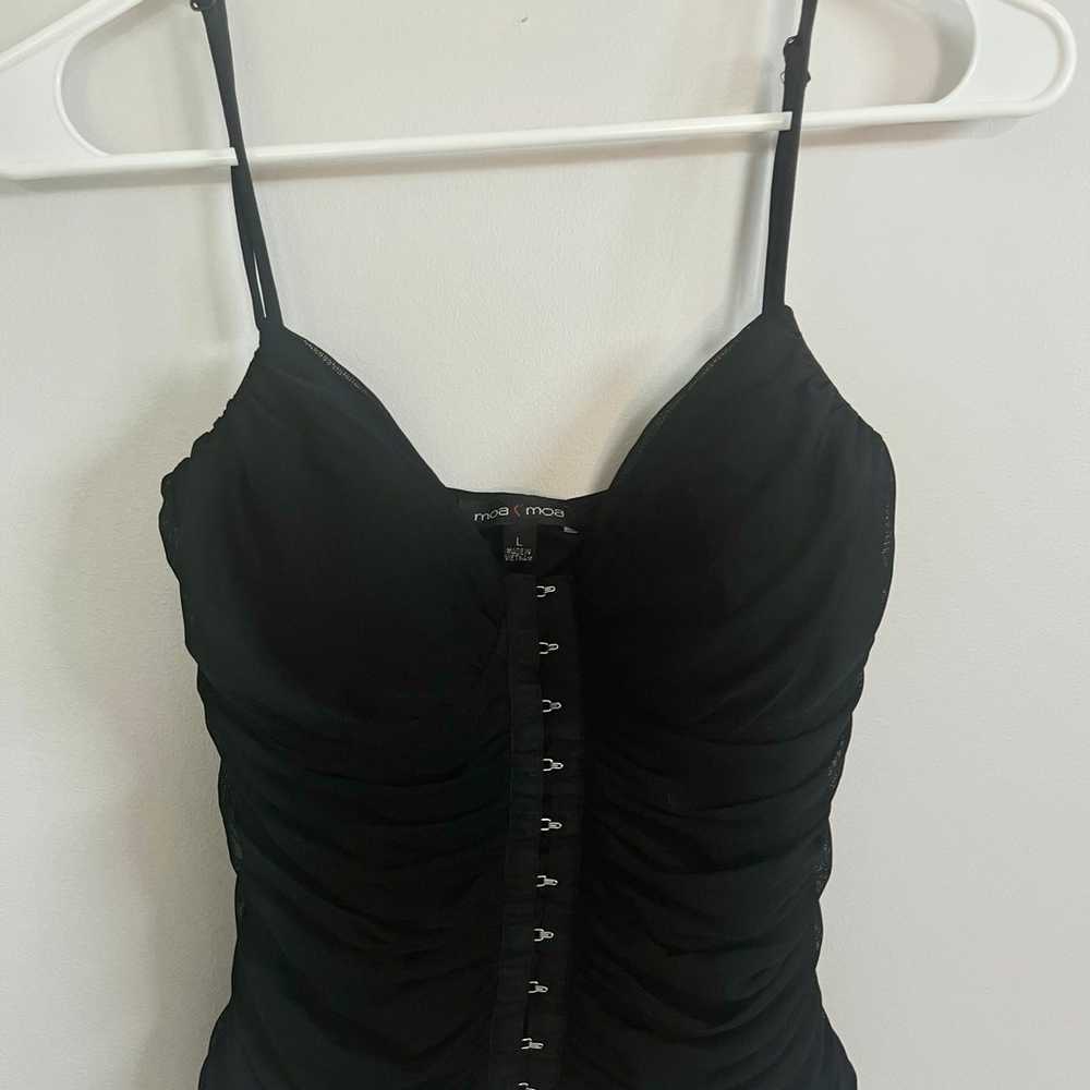 Black vintage corset top - image 1