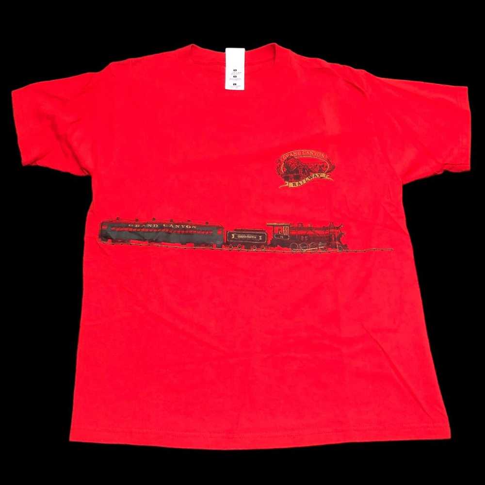 Vintage Grand Canyon Railroad Shirt NOS 1990s Red… - image 1