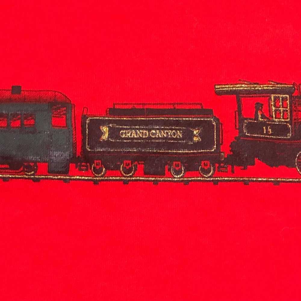 Vintage Grand Canyon Railroad Shirt NOS 1990s Red… - image 4