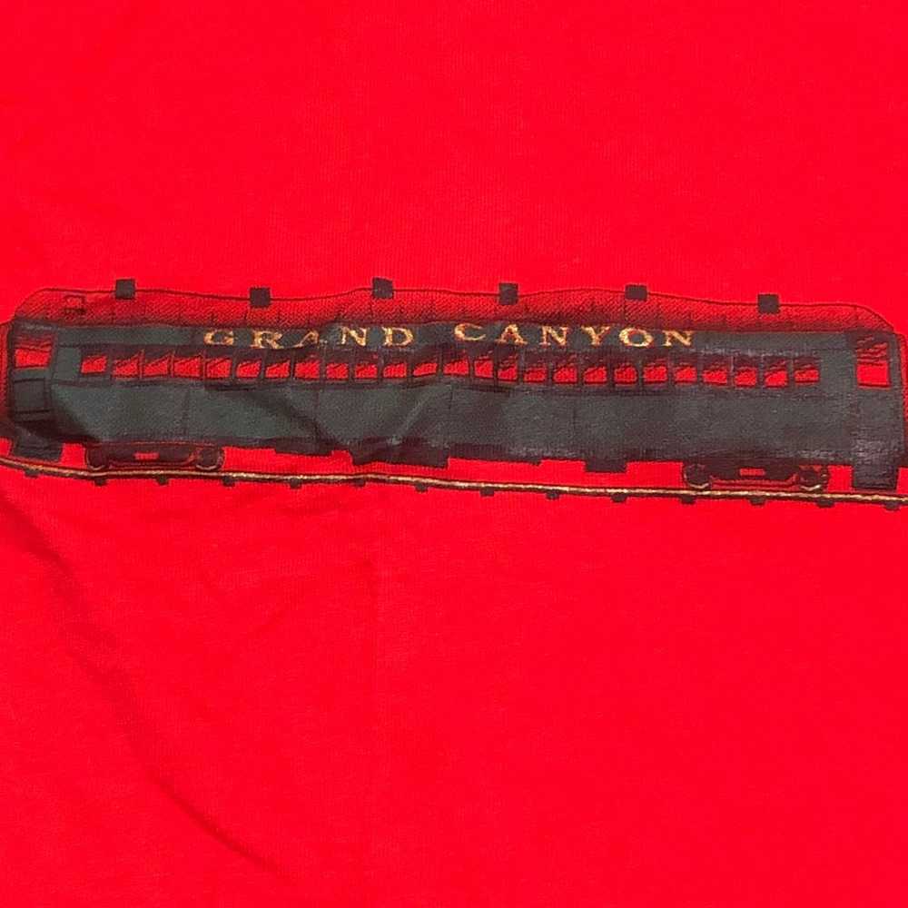 Vintage Grand Canyon Railroad Shirt NOS 1990s Red… - image 5